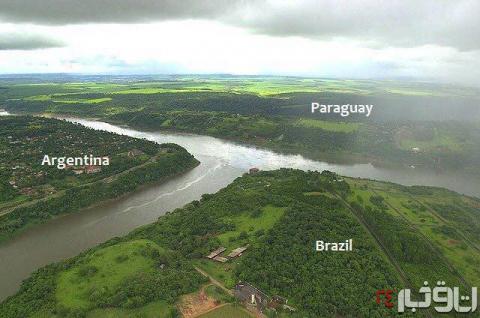 تصویر جالب از مرز سه کشور برزیل، آرژانتین و پاراگوئه