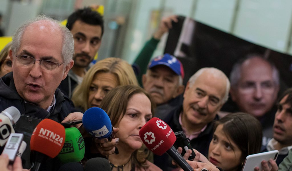 رهبر مخالف دولت ونزوئلا پس از فرار از کشور ، وارد اسپانیا شد