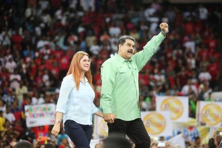 تجمع حامیان مادورو در حمایت از نامزدی وی در انتخابات ریاست جمهوری ونزوئلا