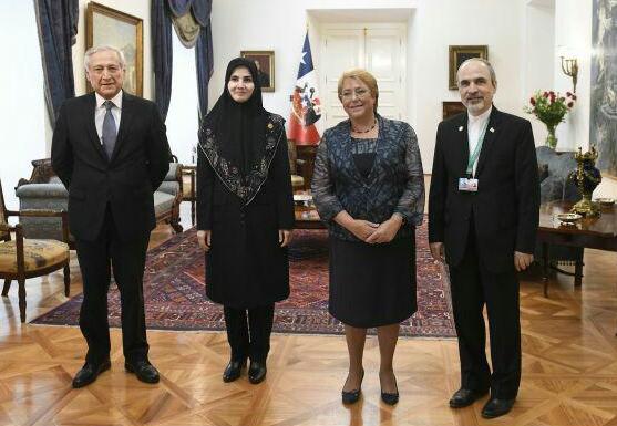 دیدار معاون حقوقی رییس جمهوری ایران با رییس جمهوری پیشین شیلی
